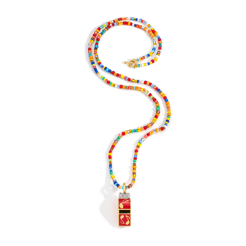 Whistle on Colorful Beaded Necklace – AB CORP