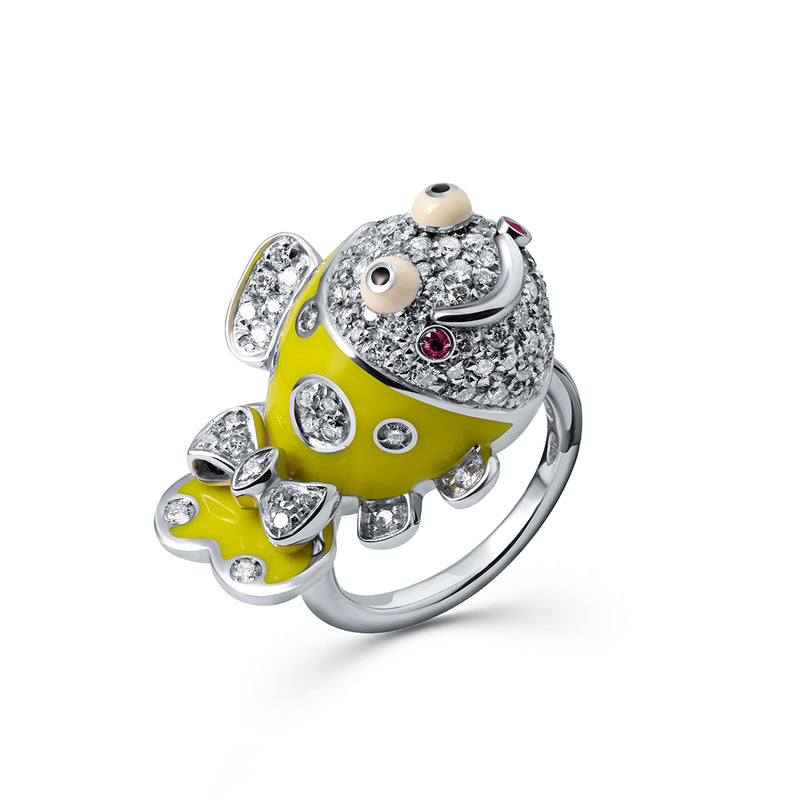 Diamond Clownfish Ring