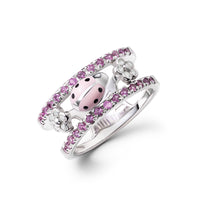 Double Decker Ladybug Ring