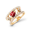 Double Decker Ladybug Ring