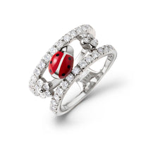 Double Decker Ladybug Ring