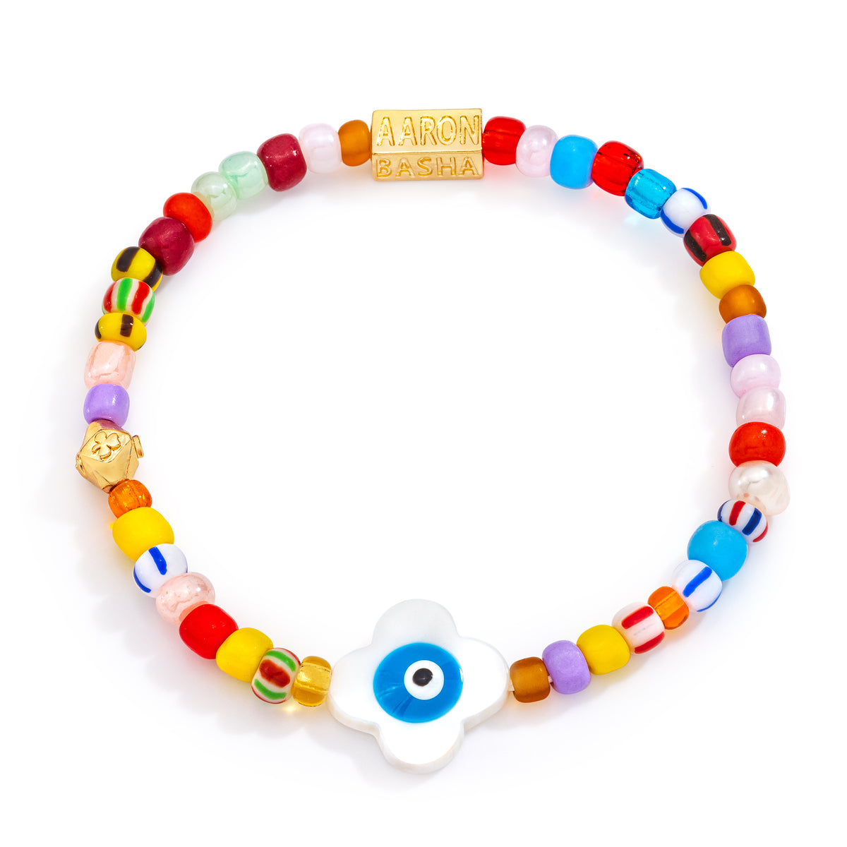 Colorful Beaded Bracelets with 10K Gold Bar and Bead – AB CORP