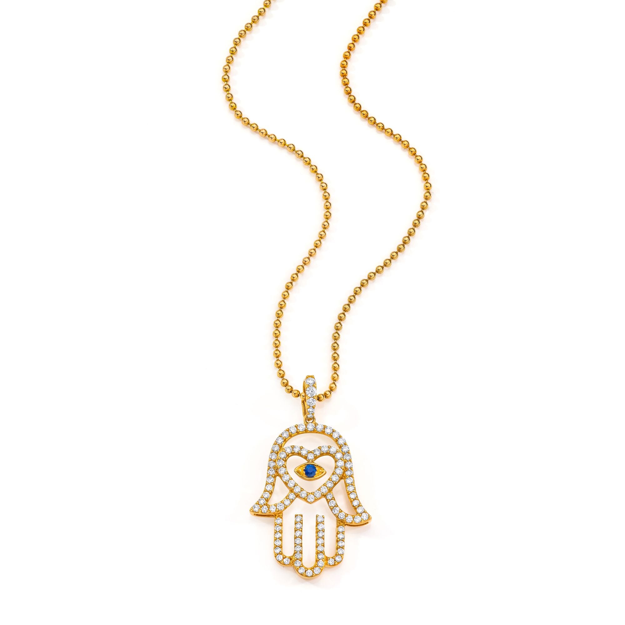 Gold chain deals with hamsa hand